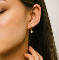 Lover's Tempo - Eclipse Huggie Moon Drop Earrings