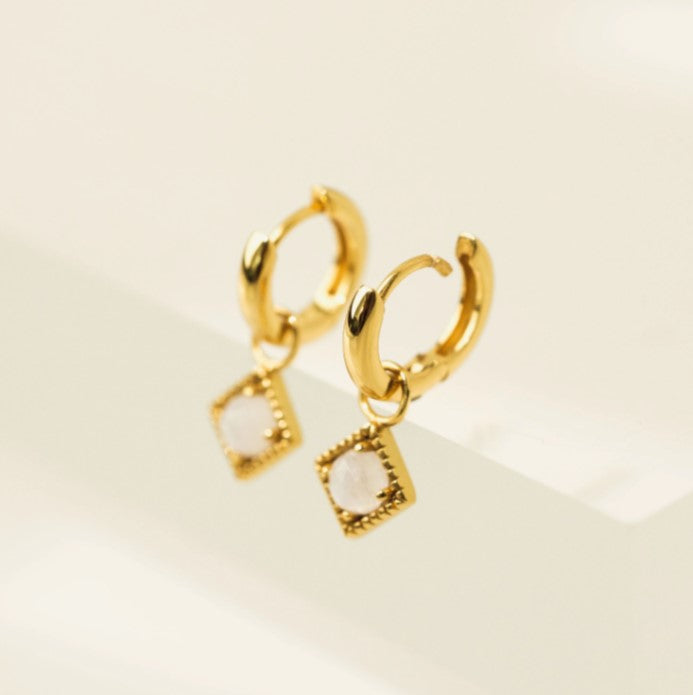 Lover's Tempo - Eclipse Huggie Moon Drop Earrings