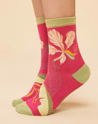 Tropical Flora Ankle Socks