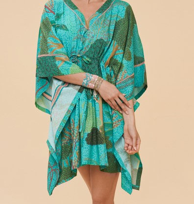 Beach Cover-up - Secret Paradise, Aqua