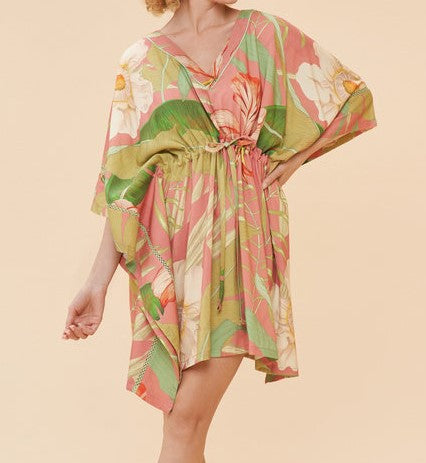 Beach Cover Up - Delicate Tropical, Candy