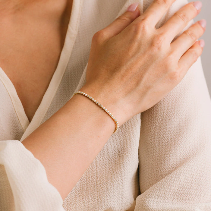 Lover's Tempo - 7" Pearl Tennis Bracelet
