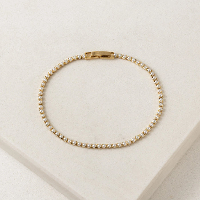 Lover's Tempo - 7" Pearl Tennis Bracelet