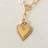 Lover's Tempo - Verona Pave Heart Layered Necklace