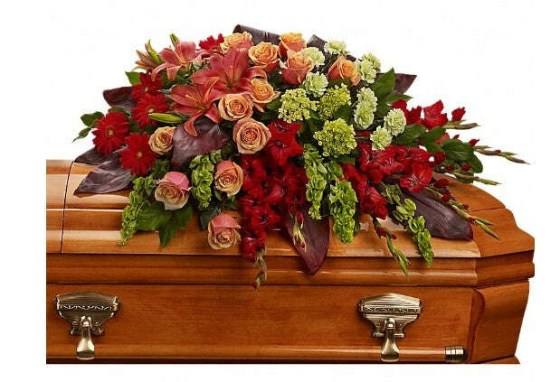 A Fond Farewell Casket Spray_Flower Arrangement_Floral Fixx_The Floral Fixx