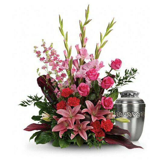 Adoring Heart Cremation Tribute_Flower Arrangement_The Floral Fixx_The Floral Fixx