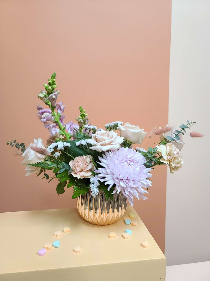 Be Mine_Rose Gold_Flower Arrangement_Floral Fixx Design Studio_The Floral Fixx