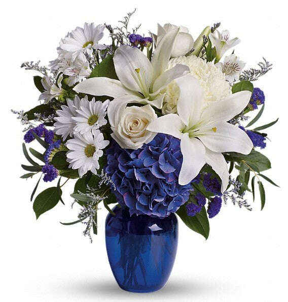 Beautiful In Blue_Flower Arrangement_Floral Fixx_The Floral Fixx