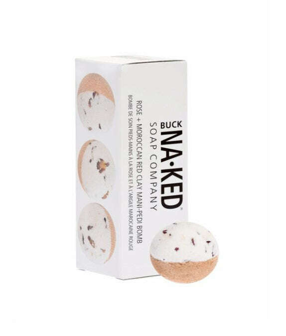 BUCK NAKED: Rose + Moroccan Red Clay Mani/Pedi Bombs_Soap_Floral Fixx Design Studio_The Floral Fixx