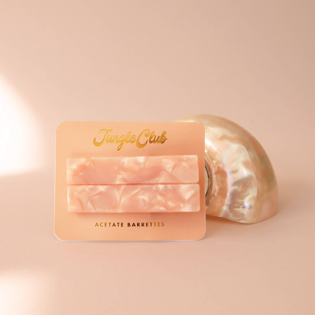 Jungle Club - Acetate Barrettes | Pink Pearl