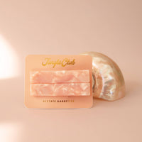 Jungle Club - Acetate Barrettes | Pink Pearl