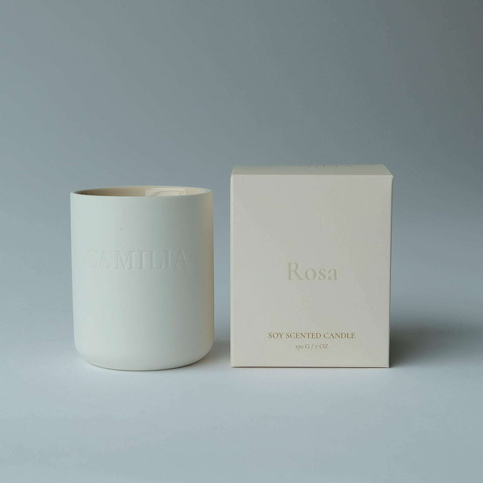 Camilia Wood Wick Soy Candles_Rosa_Candle_The Floral Fixx_The Floral Fixx