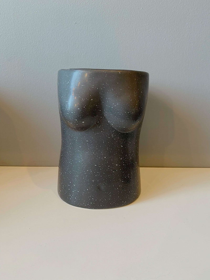Ceramic Bewbs_Large Charcoal__The Floral Fixx_The Floral Fixx