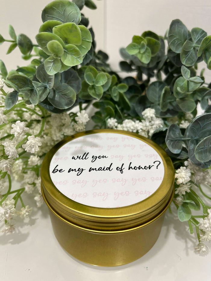 Charleston and Harlow Candle | Will You Be My Maid Of Honor?__The Floral Fixx_The Floral Fixx