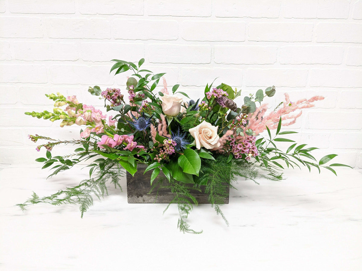 Chloe Arrangement_Wood Box_Flower Arrangement_The Floral Fixx_The Floral Fixx
