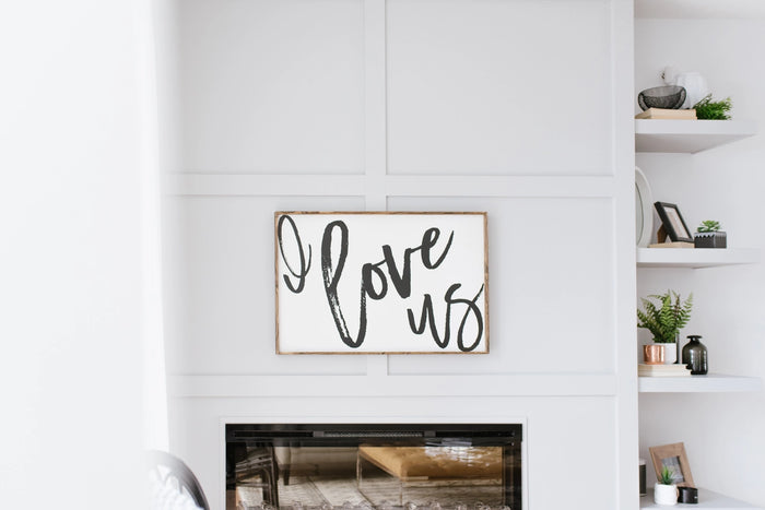 I Love Us Framed Print