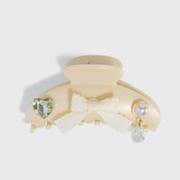 KitschPop Curved Claw Clip 7pc Set Vintage - Pearlized Cream