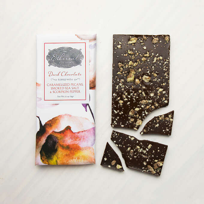 Ethereal: SCORPION CHILE + BOURBON + SMOKED SEA SALT + CARAMEL PECANS_Chocolate and candy_The Floral Fixx_The Floral Fixx