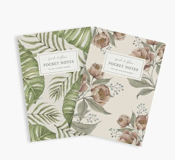 Finch & Fleur: Tropical Bundle + Garden Peonies Pocket Notebook Set_Notebooks & Notepads_The Floral Fixx_The Floral Fixx