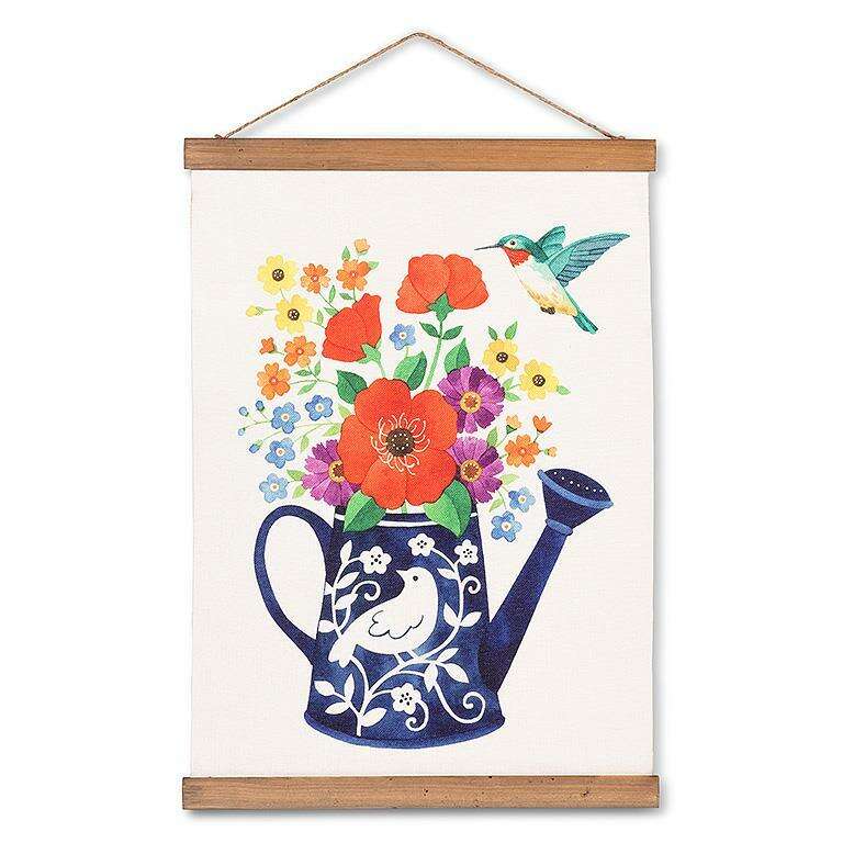 Flowers&Watering Can Hanging Wall Scroll__The Floral Fixx_The Floral Fixx