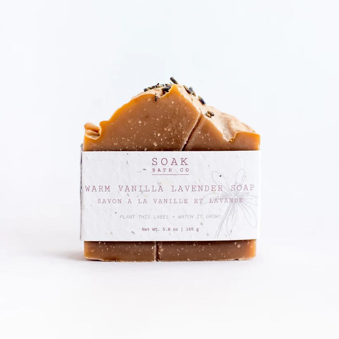 Soak Bath Co. Warm Vanilla and Lavender Soap Bar