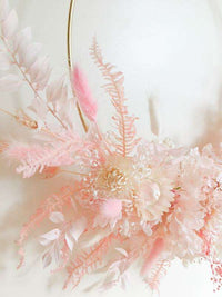 Gold Hoop Dried Wreath_Blush accents_Dried flowers_The Floral Fixx_The Floral Fixx