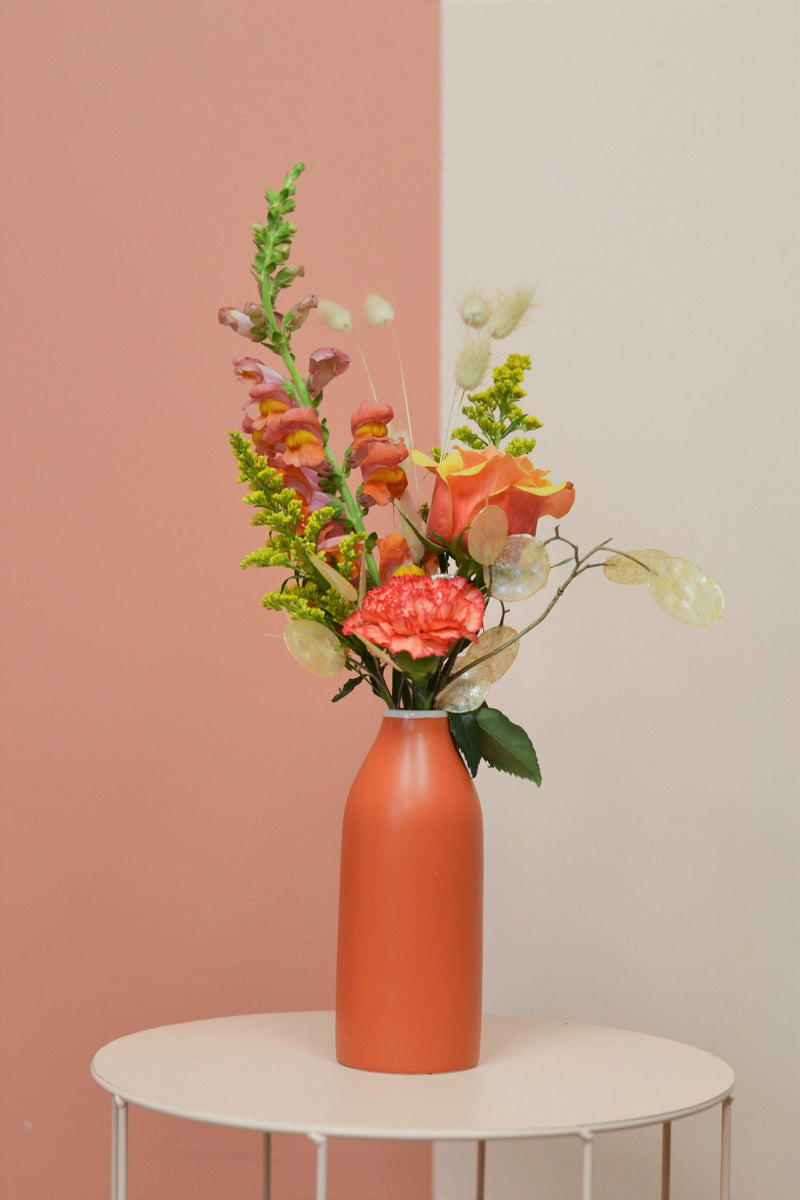 Jelly Bean bud vase_Orange_Flower Arrangement_Floral Fixx Design Studio_The Floral Fixx