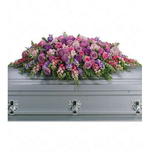 Lavender Tribute Casket Spray_Flower Arrangement_Floral Fixx_The Floral Fixx