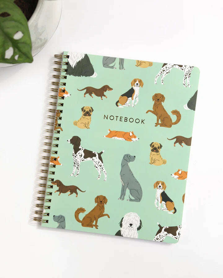 Linden Paper Co. Dog Spiral Notebook__The Floral Fixx_The Floral Fixx