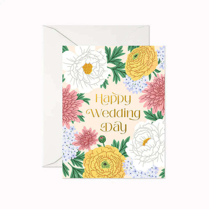 Linden Paper Co. Happy Wedding Day Card__The Floral Fixx_The Floral Fixx