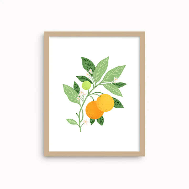 Linden Paper Co. Orange Branch Print__The Floral Fixx_The Floral Fixx