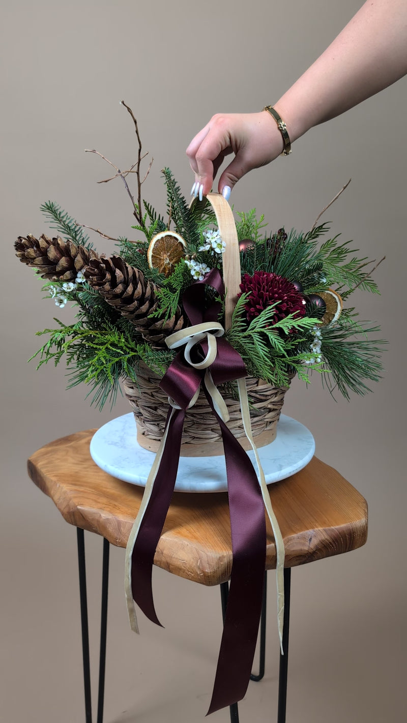 Cedar & Spice Basket Arrangement