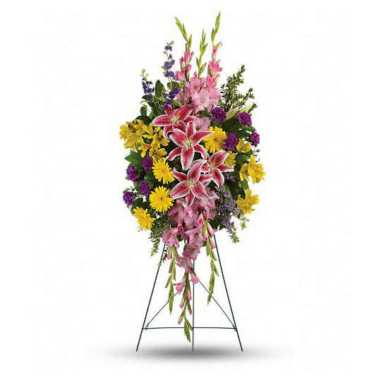 Rainbow Of Remembrance Spray_Flower Arrangement_Floral Fixx_The Floral Fixx