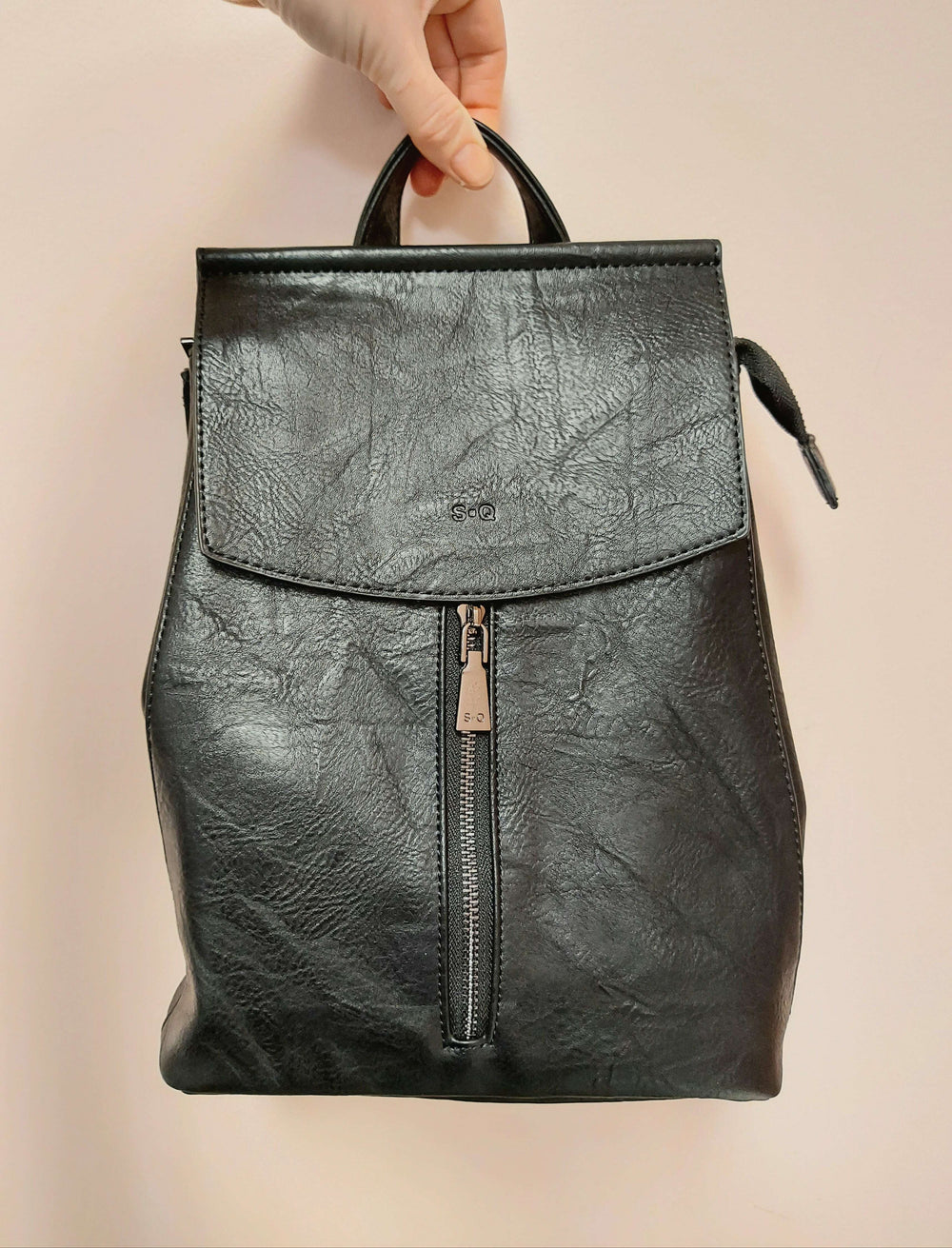 Chloe Leather Convertible Backpack and Crossbody Bag