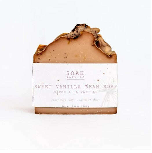 SOAK Sweet Vanilla Bean Soap Bar_Soap_Floral Fixx Design Studio_The Floral Fixx