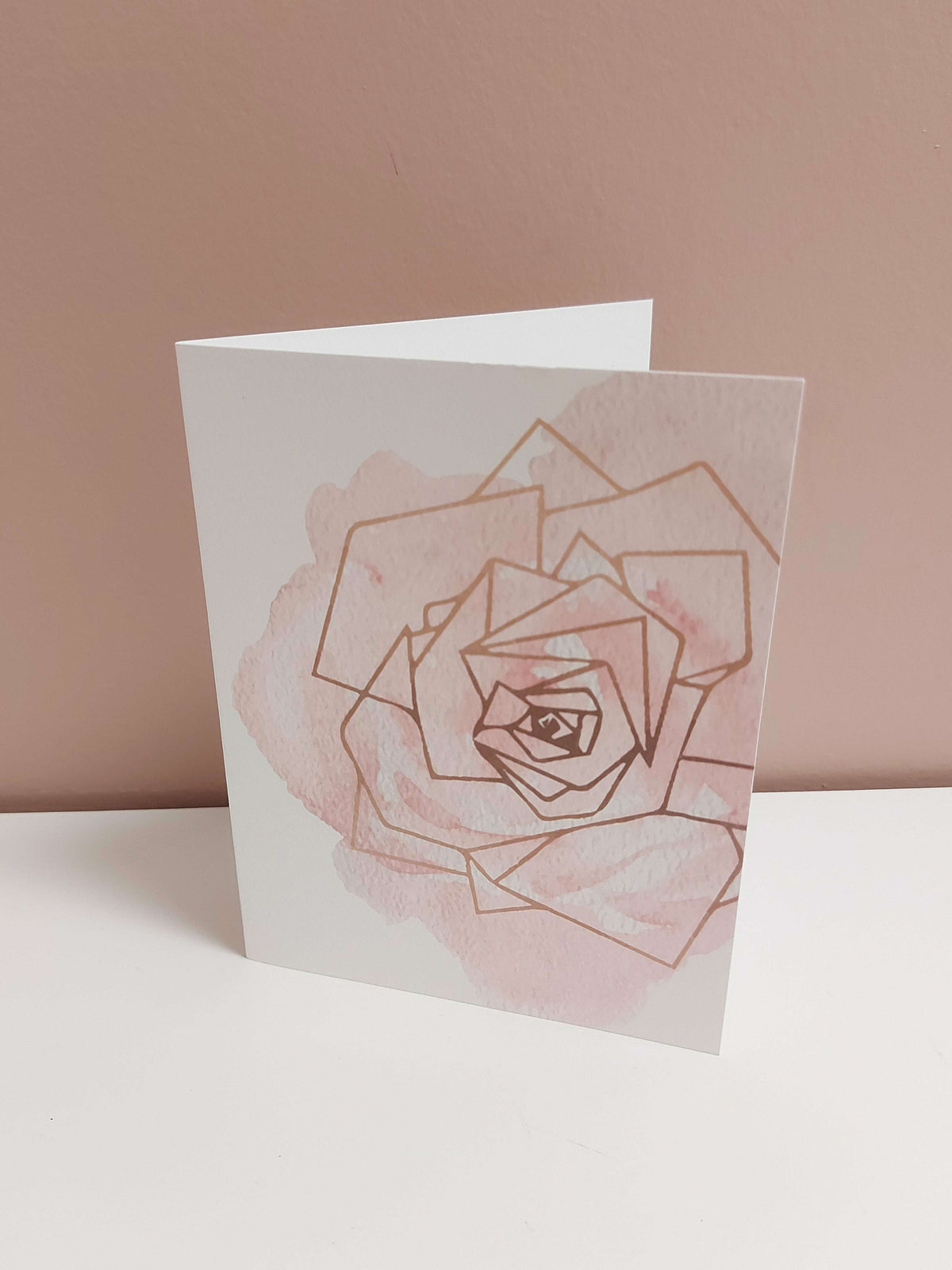 Watercolor Geo Rose Card_Giftware_Floral Fixx_The Floral Fixx